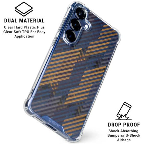 Retro Fall Pattern Galaxy S25 Clear Case