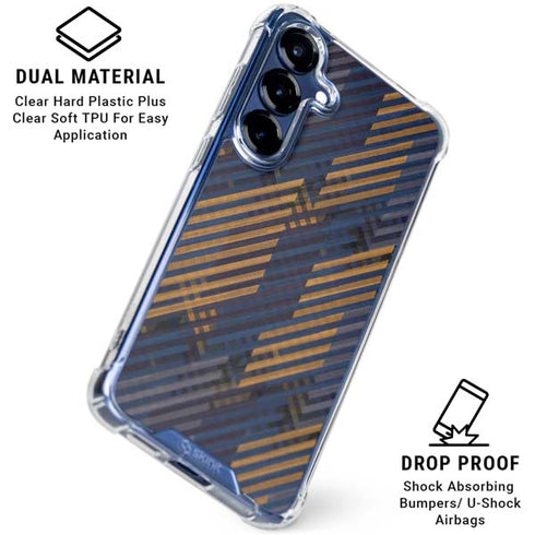 Retro Fall Pattern Galaxy S25 Plus Clear Case