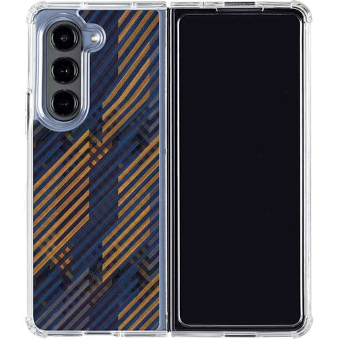 Retro Fall Pattern Galaxy Z Fold5 5G Clear Case