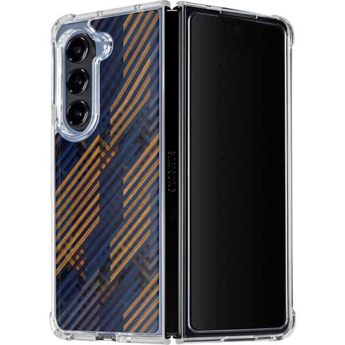 Retro Fall Pattern Galaxy Z Fold5 5G Clear Case