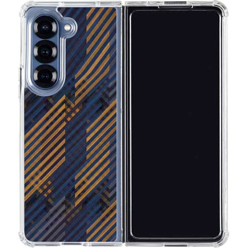 Retro Fall Pattern Galaxy Z Fold6 Clear Case