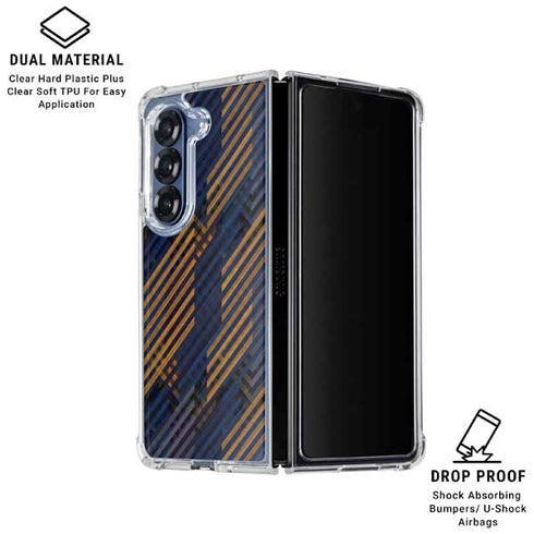 Retro Fall Pattern Galaxy Z Fold6 Clear Case