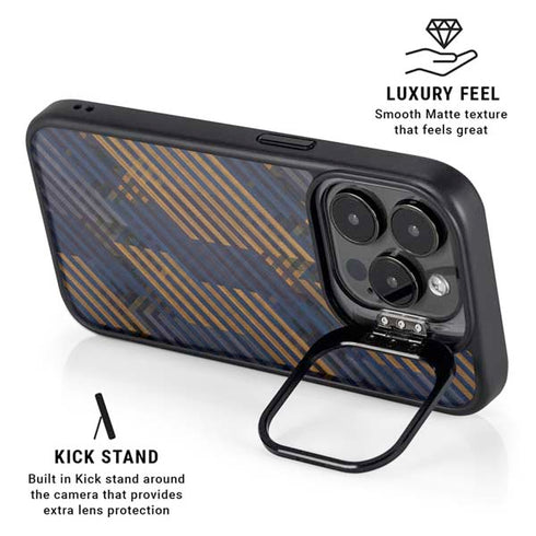 Retro Fall Pattern iPhone 14 Pro Kickstand Case
