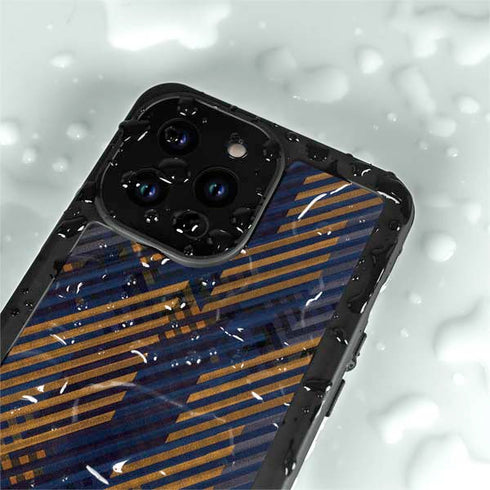 Retro Fall Pattern iPhone 15 Pro Waterproof Case