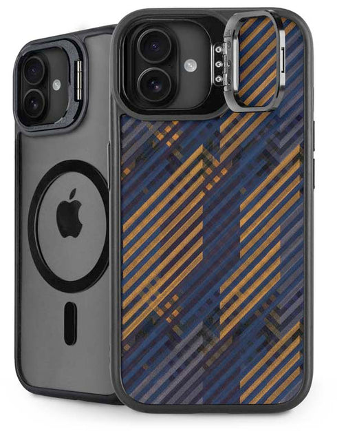 Retro Fall Pattern iPhone 16 Kickstand Case