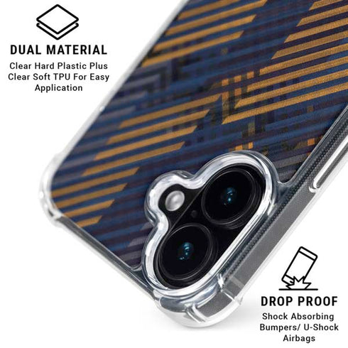 Retro Fall Pattern iPhone 16 Plus Clear Case