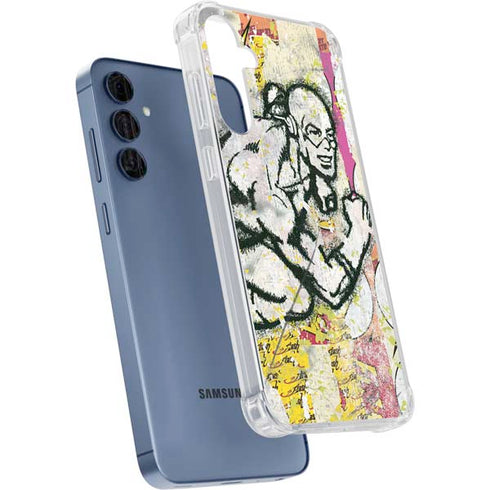 DC Comics The Flash Retro Abstract Running Pose Galaxy A35 5G Clear Case