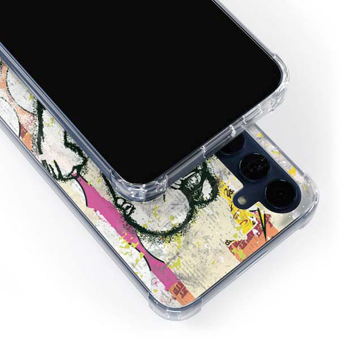 DC Comics The Flash Retro Abstract Running Pose Galaxy A55 5G Clear Case