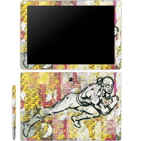 DC Comics The Flash Retro Abstract Running Pose Galaxy Book 12in Skin