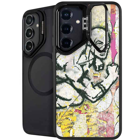 DC Comics The Flash Retro Abstract Running Pose Galaxy S25 Kickstand Case