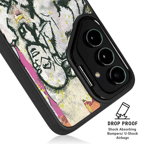 DC Comics The Flash Retro Abstract Running Pose Galaxy S25 Plus Kickstand Case