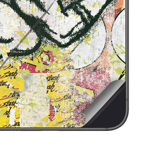 DC Comics The Flash Retro Abstract Running Pose Galaxy S25 Plus Skin