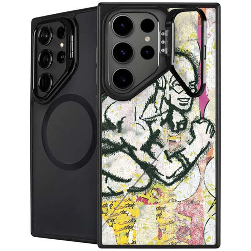 DC Comics The Flash Retro Abstract Running Pose Galaxy S24 Ultra Kickstand Case