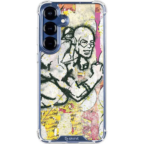DC Comics The Flash Retro Abstract Running Pose Galaxy S25 Plus Clear Case