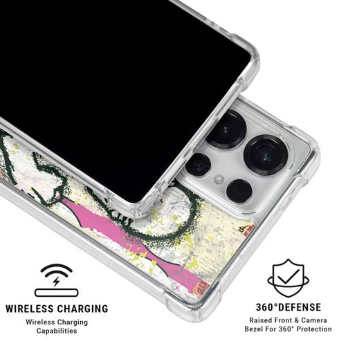 DC Comics The Flash Retro Abstract Running Pose Galaxy S25 Ultra Clear Case