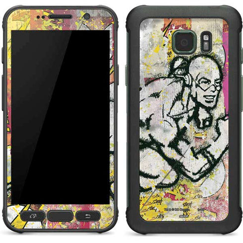 DC Comics The Flash Retro Abstract Running Pose Galaxy S7 Active Skin