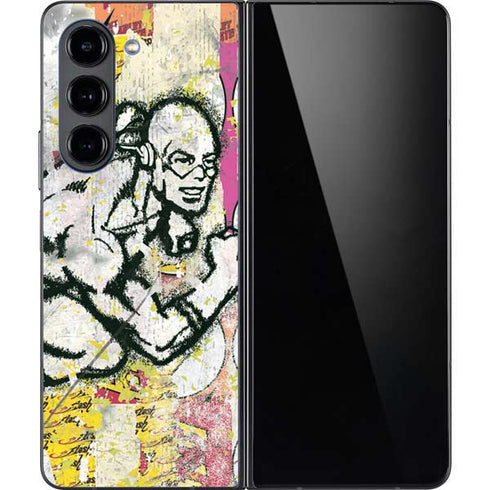 DC Comics The Flash Retro Abstract Running Pose Galaxy Z Fold5 5G Skin