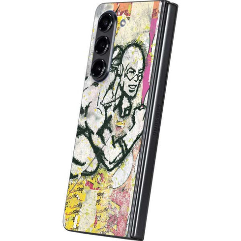 DC Comics The Flash Retro Abstract Running Pose Galaxy Z Fold5 5G Skin