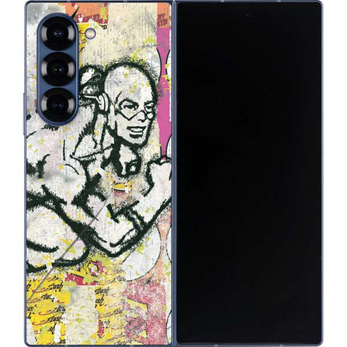 DC Comics The Flash Retro Abstract Running Pose Galaxy Z Fold6 Skin