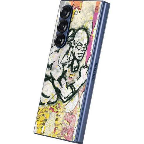 DC Comics The Flash Retro Abstract Running Pose Galaxy Z Fold6 Skin