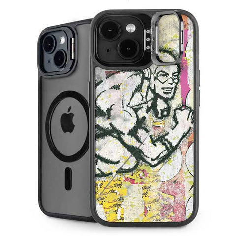 DC Comics The Flash Retro Abstract Running Pose iPhone 15 Kickstand Case