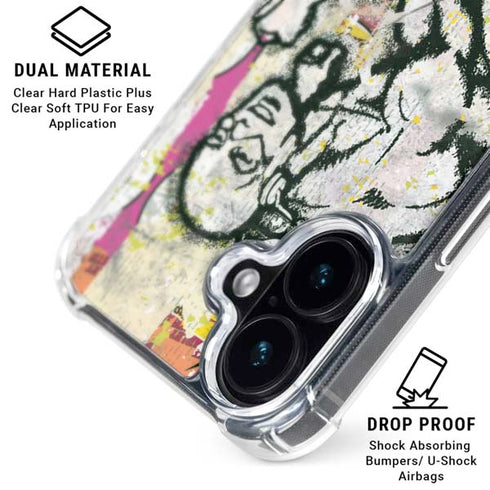 DC Comics The Flash Retro Abstract Running Pose iPhone 16 MagSafe Case