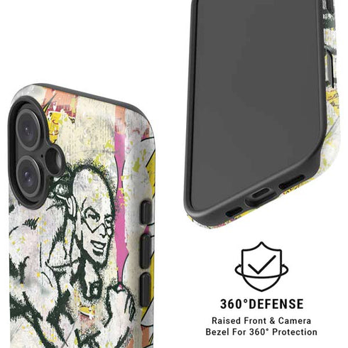 DC Comics The Flash Retro Abstract Running Pose iPhone 16 Magsafe Impact Case