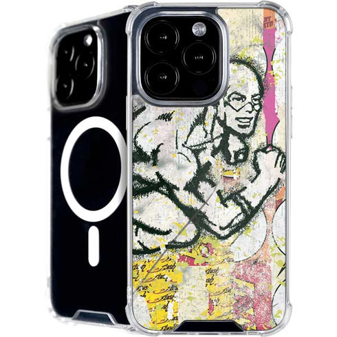 DC Comics The Flash Retro Abstract Running Pose iPhone 16 Pro MagSafe Case