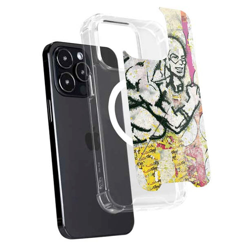 DC Comics The Flash Retro Abstract Running Pose iPhone 16 Pro MagSafe Case