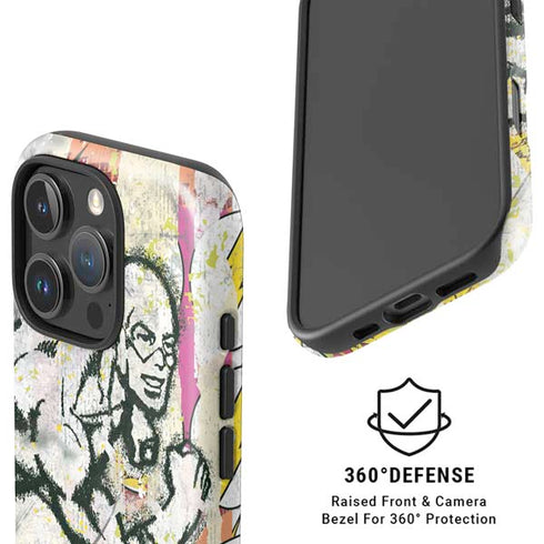 DC Comics The Flash Retro Abstract Running Pose iPhone 16 Pro Magsafe Impact Case
