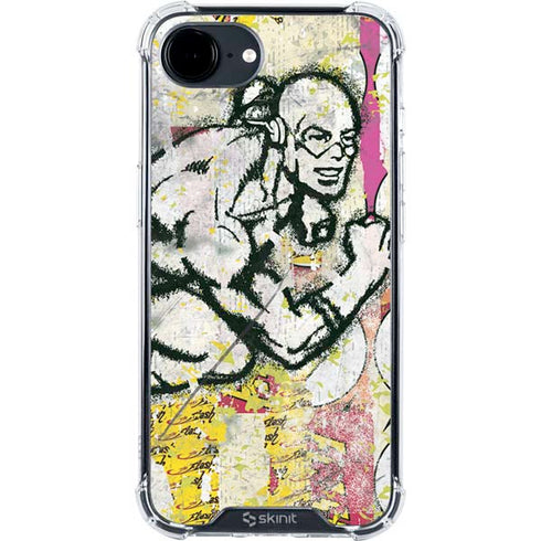 DC Comics The Flash Retro Abstract Running Pose iPhone 16e Clear Case