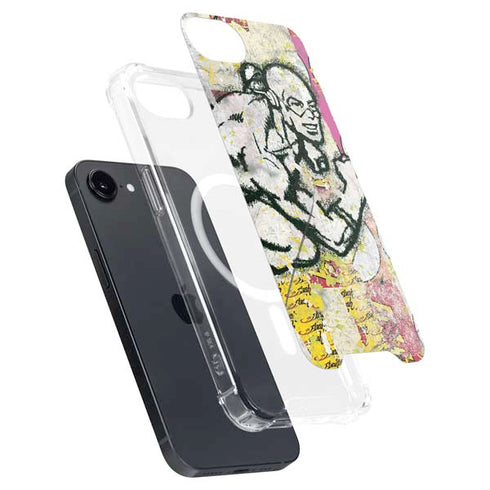 DC Comics The Flash Retro Abstract Running Pose iPhone 16e MagSafe Case