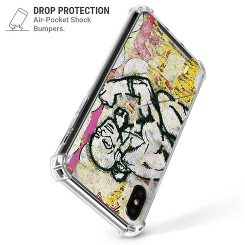 DC Comics The Flash Retro Abstract Running Pose iPhone X/XS Clear Case