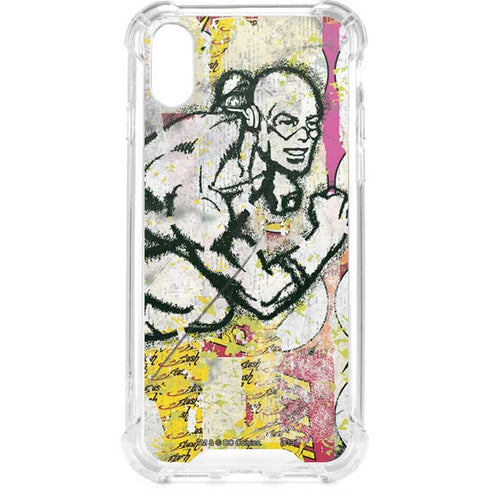 DC Comics The Flash Retro Abstract Running Pose iPhone XS Clear Case