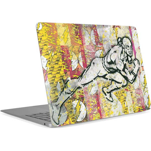 DC Comics The Flash Retro Abstract Running Pose Apple MacBook Air Skin