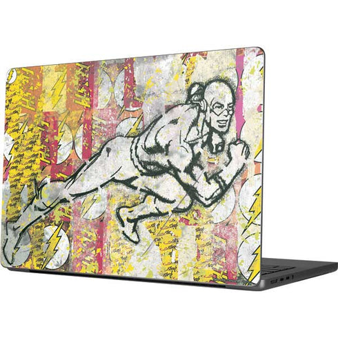 DC Comics The Flash Retro Abstract Running Pose Apple MacBook Pro 14-inch Skin