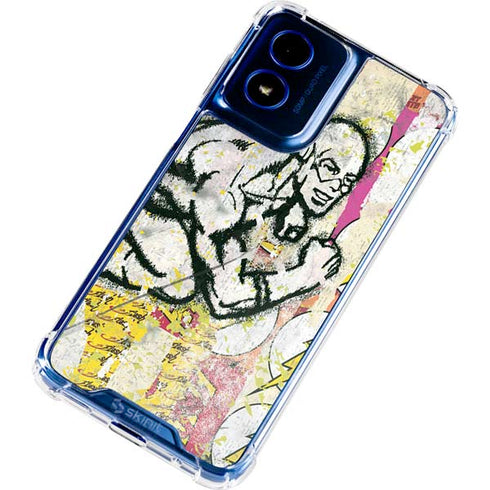 DC Comics The Flash Retro Abstract Running Pose Moto G 5G (2024) Clear Case