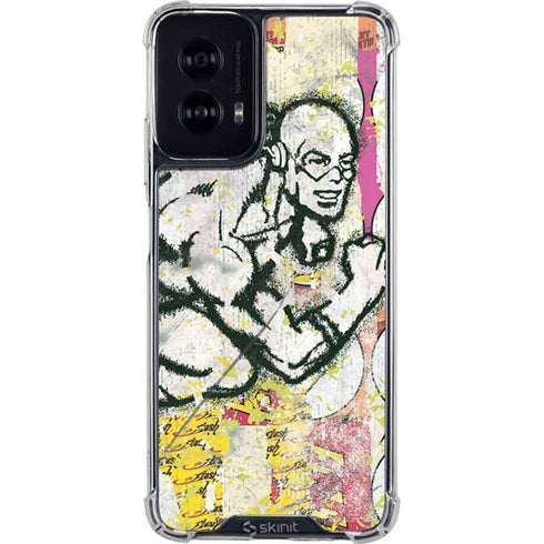 DC Comics The Flash Retro Abstract Running Pose Moto G Power 5G (2024) Clear Case