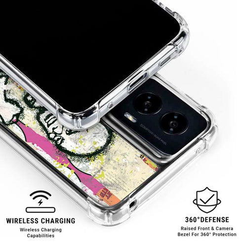 DC Comics The Flash Retro Abstract Running Pose Moto G Power 5G (2024) Clear Case