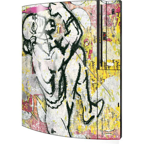 DC Comics The Flash Retro Abstract Running Pose Playstation 3 & PS3 Skin