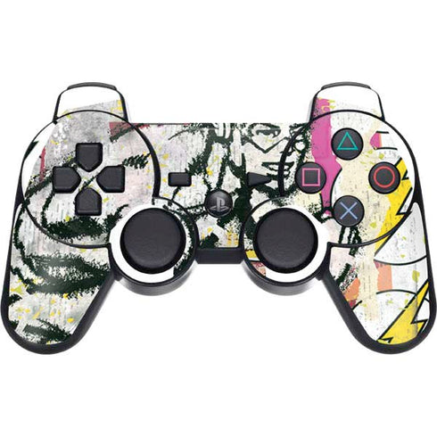 DC Comics The Flash Retro Abstract Running Pose PS3 Dual Shock wireless controller Skin