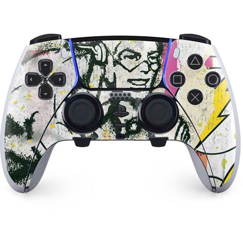 DC Comics The Flash Retro Abstract Running Pose PS5 DualSense Edge Pro Controller Skin