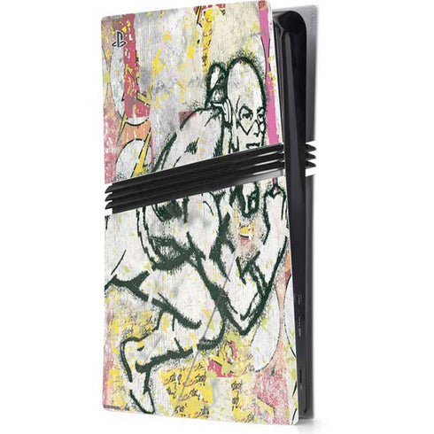 DC Comics The Flash Retro Abstract Running Pose PS5 Pro Console Skin