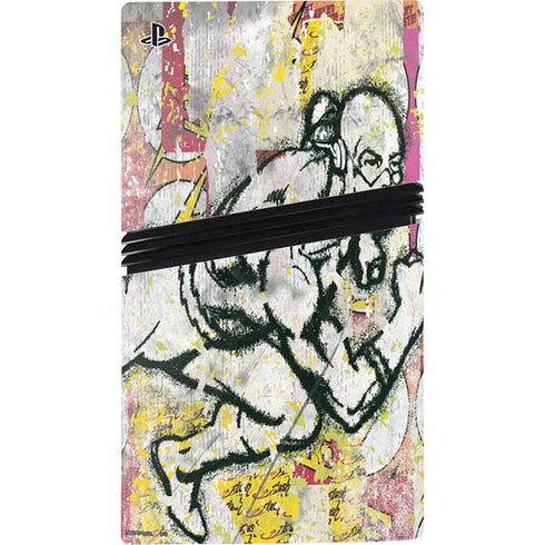 DC Comics The Flash Retro Abstract Running Pose PS5 Pro Console Skin