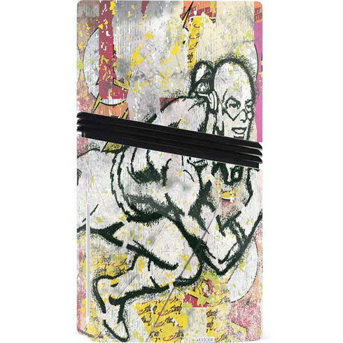 DC Comics The Flash Retro Abstract Running Pose PS5 Pro Disk Console Skin
