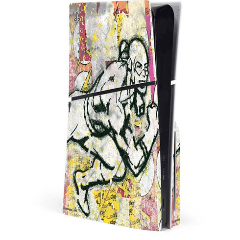 DC Comics The Flash Retro Abstract Running Pose PlayStation PS5 Skins