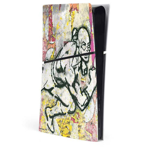 DC Comics The Flash Retro Abstract Running Pose PS5 Slim Digital Edition Console Skin