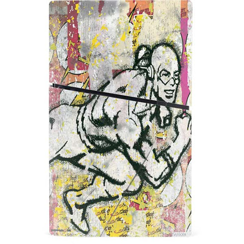 DC Comics The Flash Retro Abstract Running Pose PS5 Slim Digital Edition Console Skin