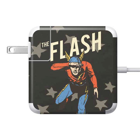 DC Comics The Flash Retro Action Pose 85W Power Adapter (15 and 17 inch MacBook Pro Charger) Skin