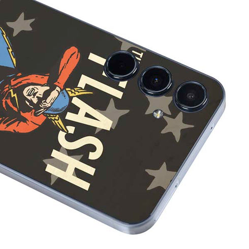 DC Comics The Flash Retro Action Pose Galaxy A35 5G Skin